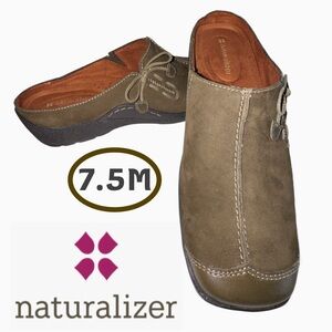 NEW Natural Soul FANNER by Naturalizer Suede Mules (7.5M)